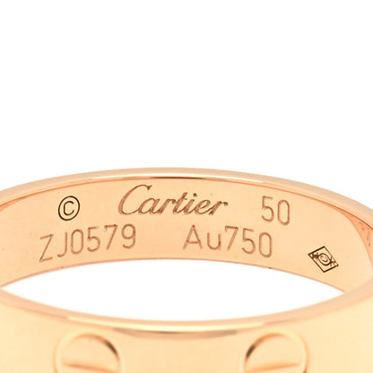 Cartier 18K Pink Gold 3.5mm LOVE Wedding Band Ring 50 5.25 4 of 4