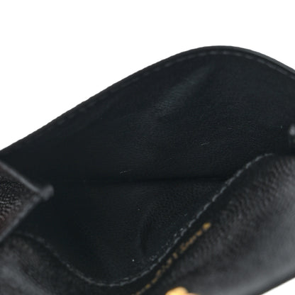 Saint Laurent Grain De Poudre Uptown Monogram Card Case Black 5 of 8