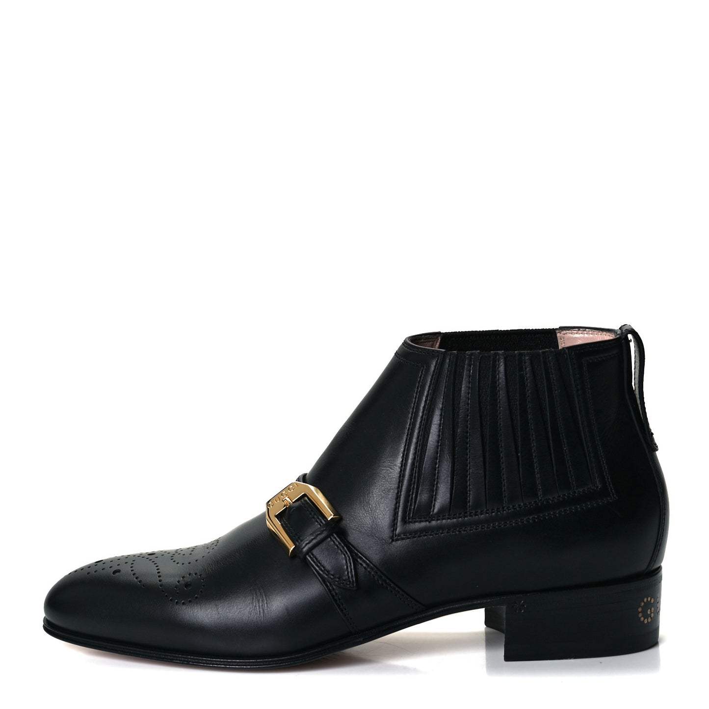 Waxed Calfskin Womens Ankle Boots 37 Black
