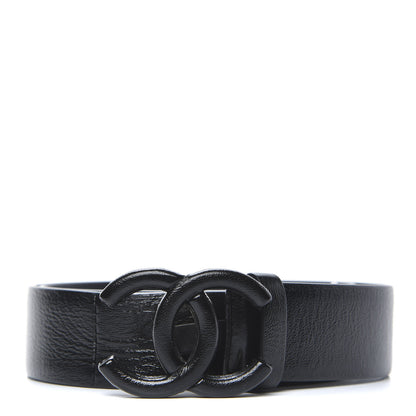 Chanel Glazed Lambskin CC Belt 80 32 Black 1 of 5