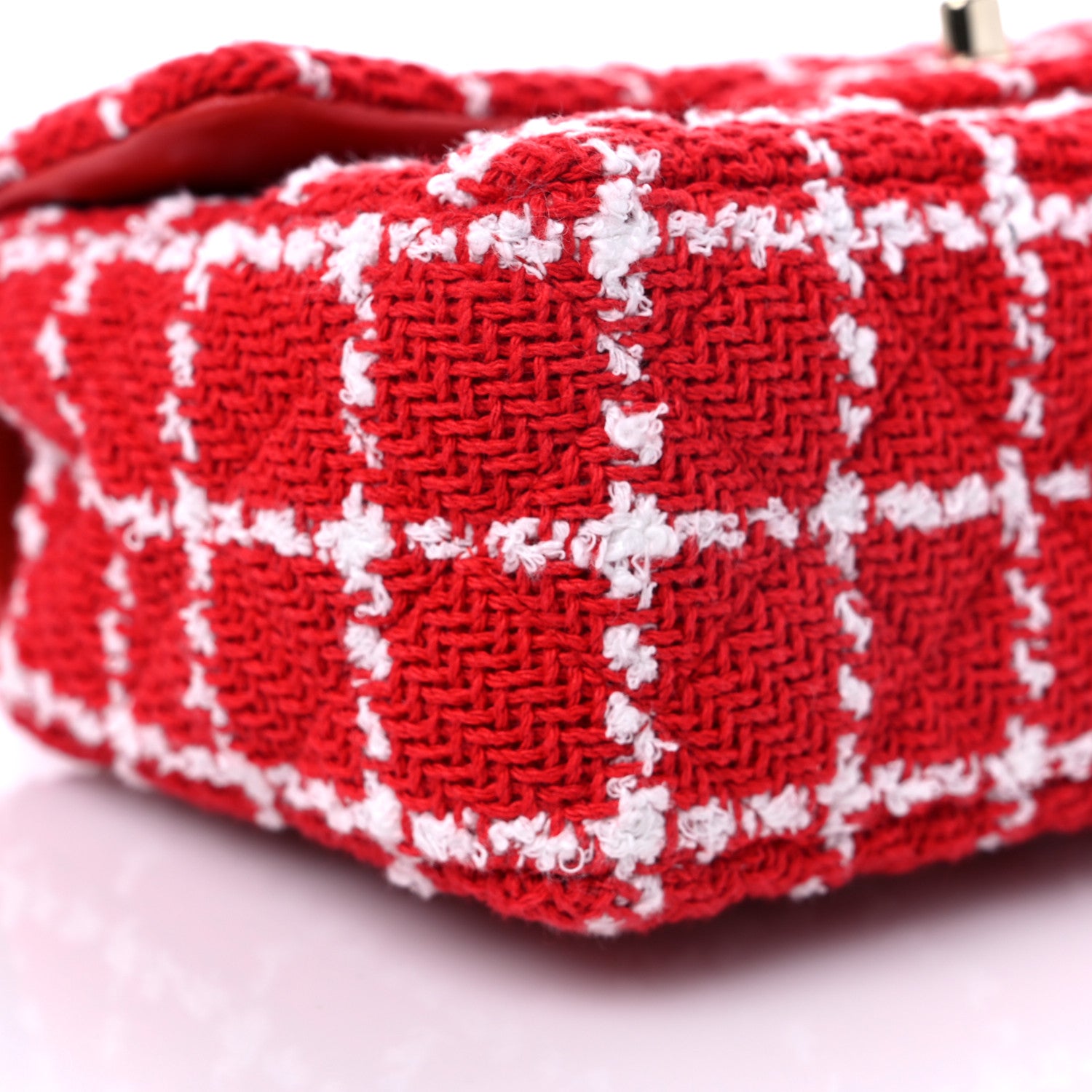 Chanel Tweed Mini Rectangular Flap Red White 1134913 – FASHIONPHILE