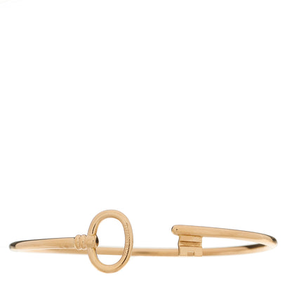 Tiffany 18K Rose Gold Keys Wire Bracelet 1 of 3