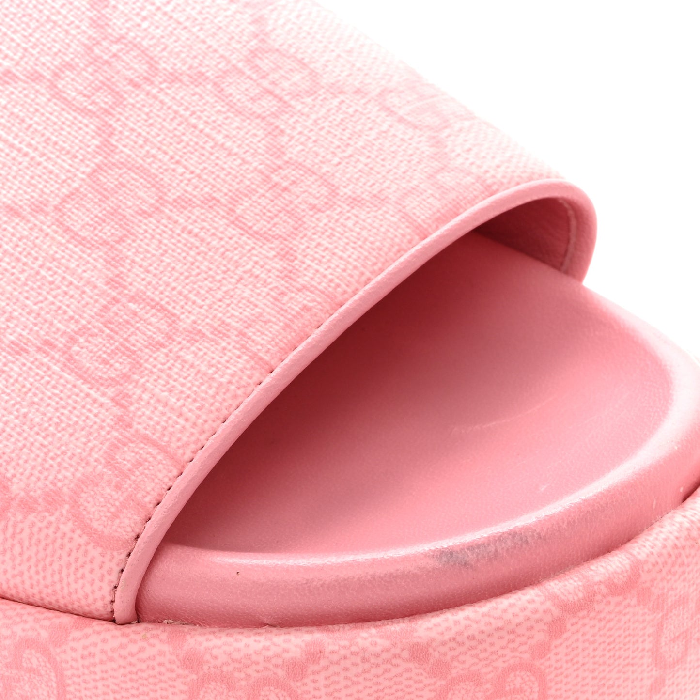 GG Supreme Monogram Granada Kid Angelina Platform 35mm Slingback Sandals 40.5 Cotton Candy Dark Cotton Candy Wild Rose