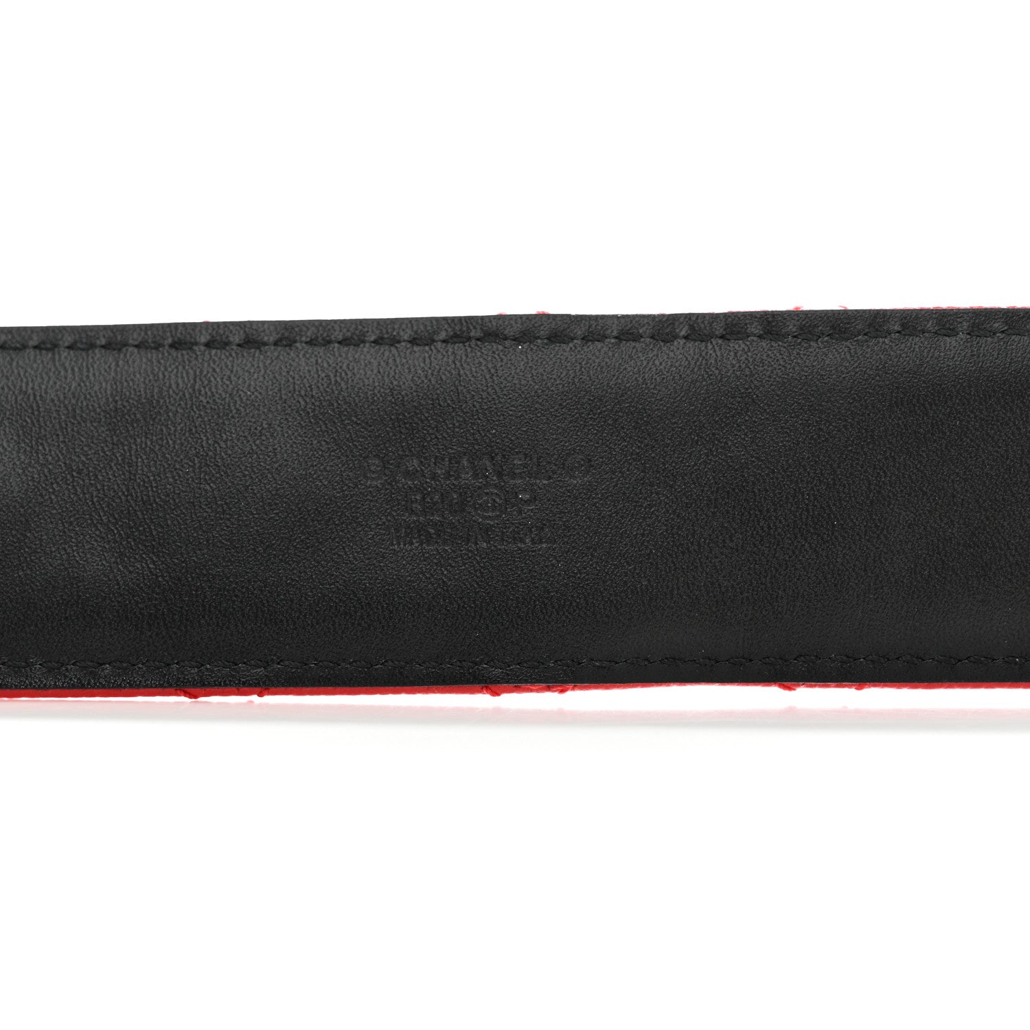 Chanel Caviar Quilted CC Chain Belt 85 34 Red 3 of 6