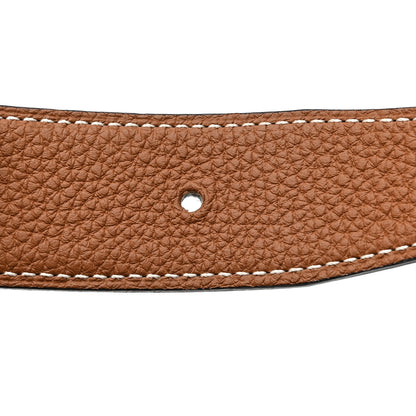 Hermes Box Togo 32mm H Belt 75 30 Black Gold 5 of 9