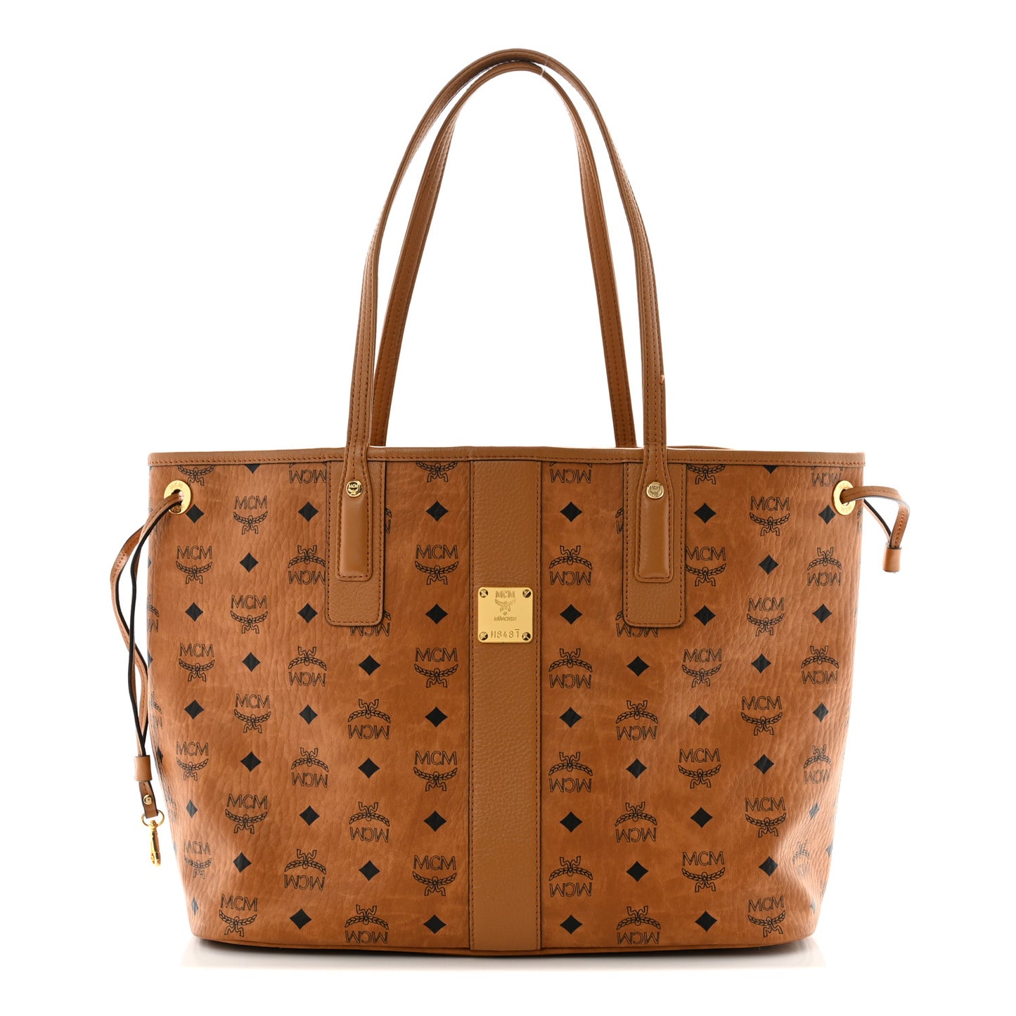 Visetos Medium Liz Reversible Shopper Tote Cognac