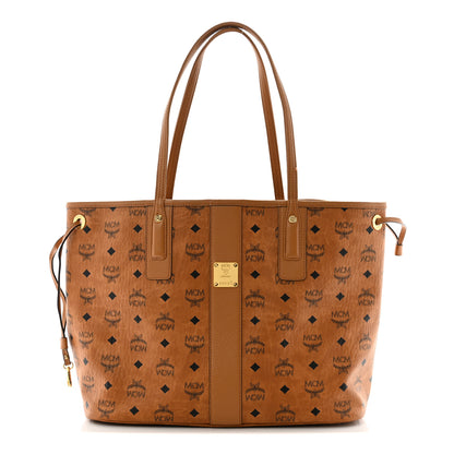 MCM Visetos Medium Liz Reversible Shopper Tote Cognac 1 of 16