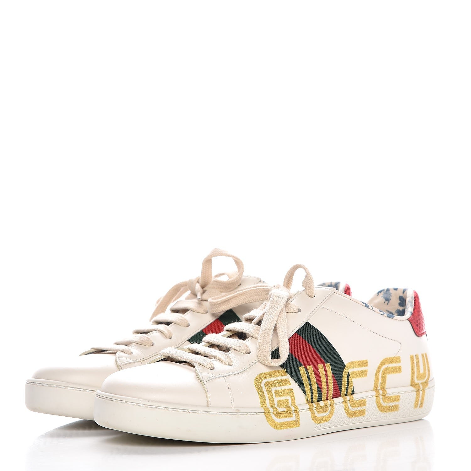 Gucci X SEGA Calfskin Ayers Web Guccy Womens Ace Sneakers 37 White 3 of 12