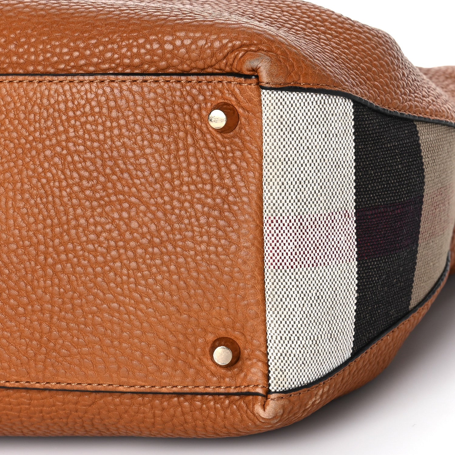 Burberry Grainy Calfskin House Check Small Maidstone Saddle Brown 8 of 8