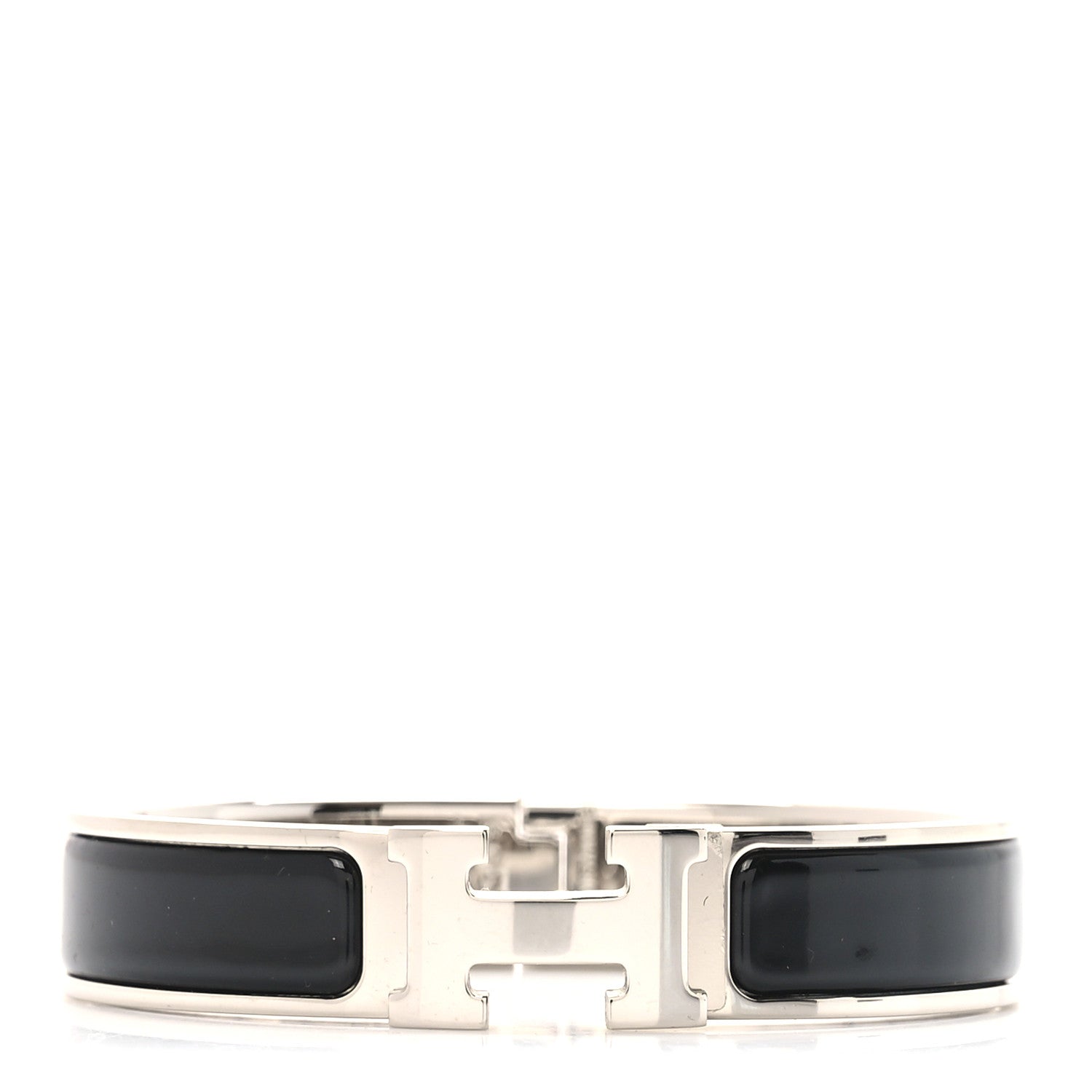 Hermes Enamel Narrow Clic Clac H Bracelet PM Black 1 of 5