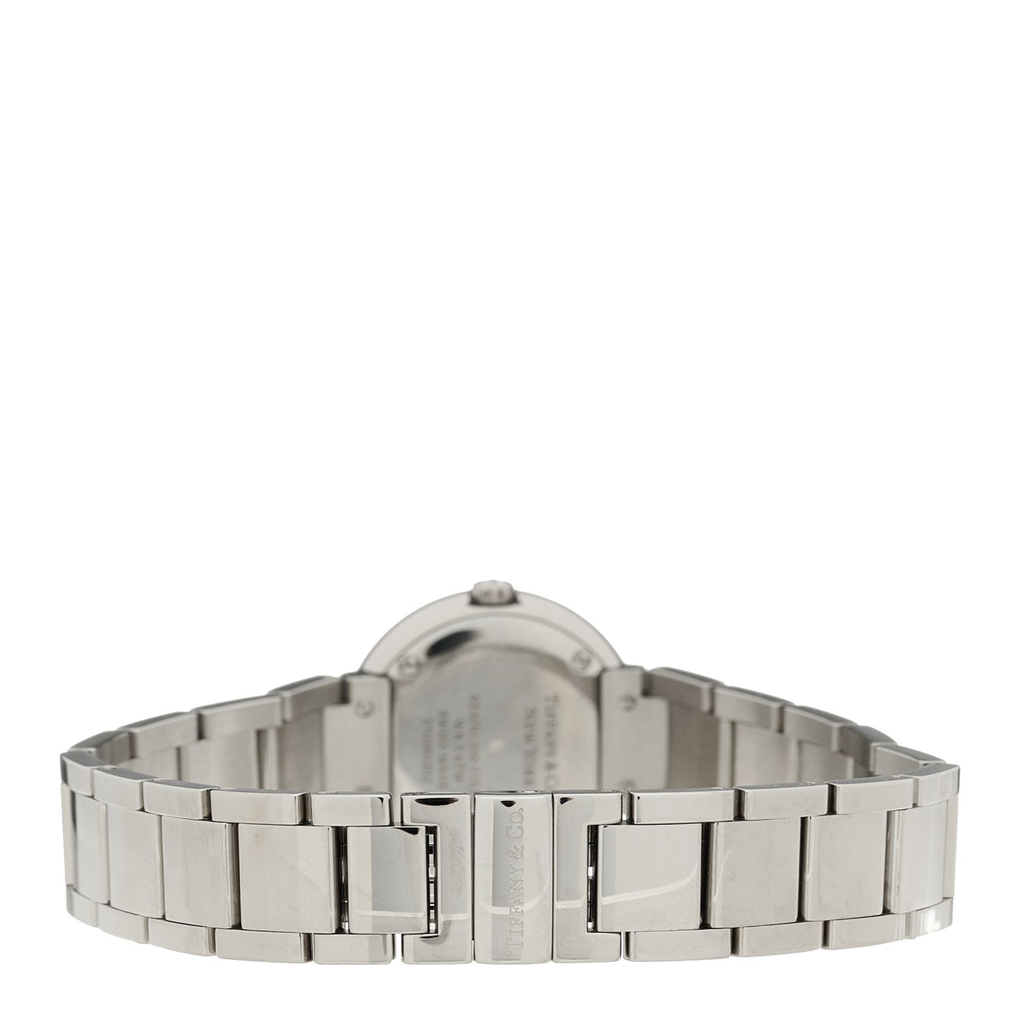 Stainless Steel Diamond Bezel 24mm Atlas 2-Hand Quartz Watch Silver