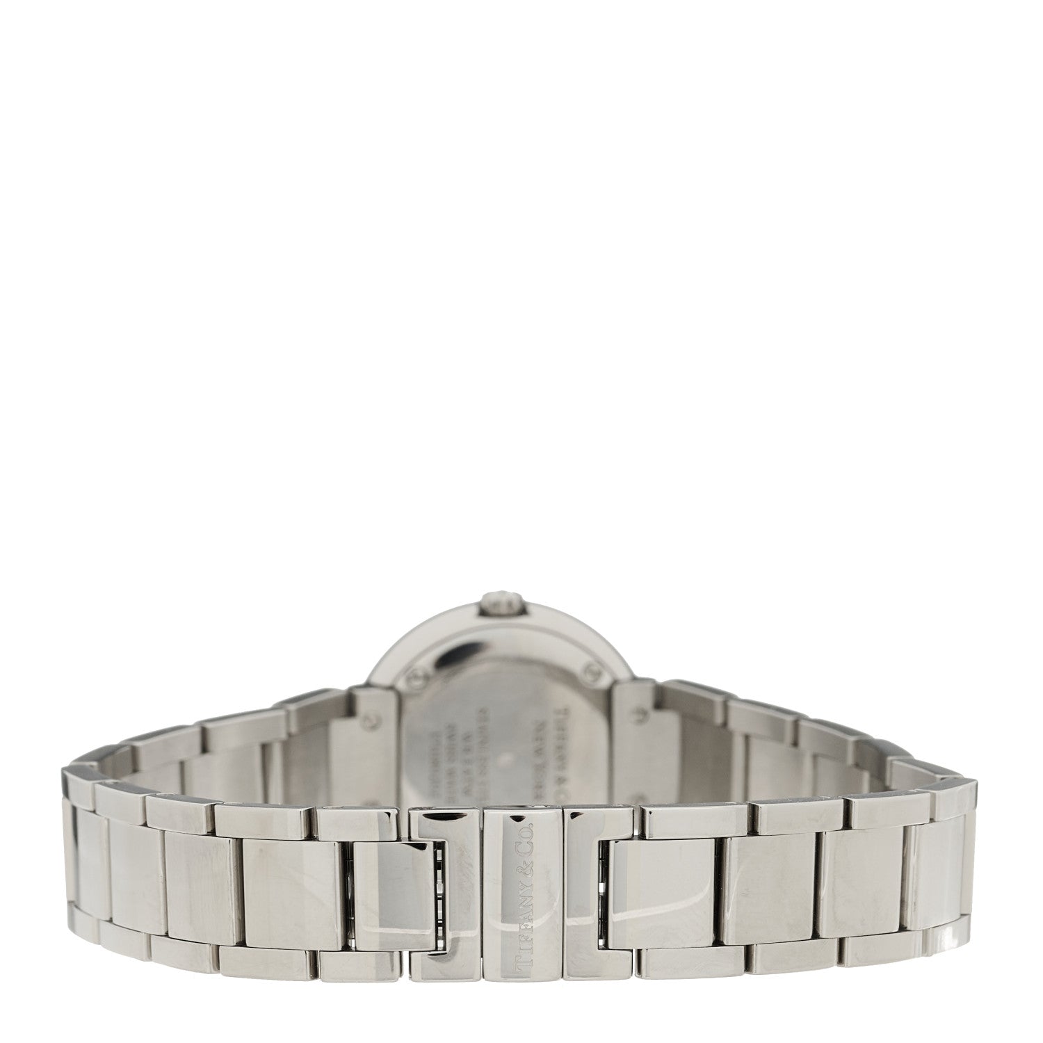 Tiffany Stainless Steel Diamond Bezel 24mm Atlas 2-Hand Quartz Watch Silver 3 of 4