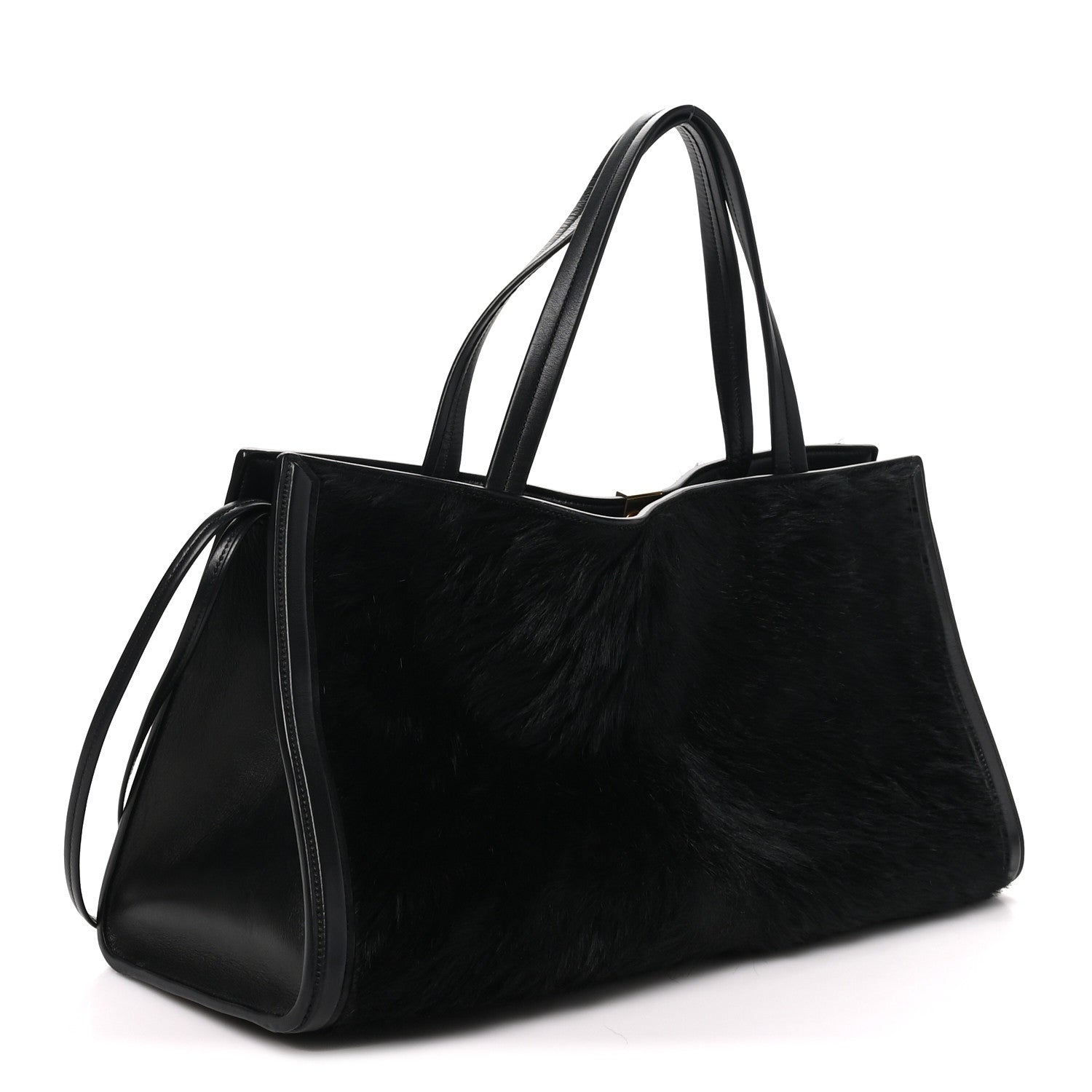 Phoebe Philo Calf Hair Small Kit Cabas  Black 3 of 9
