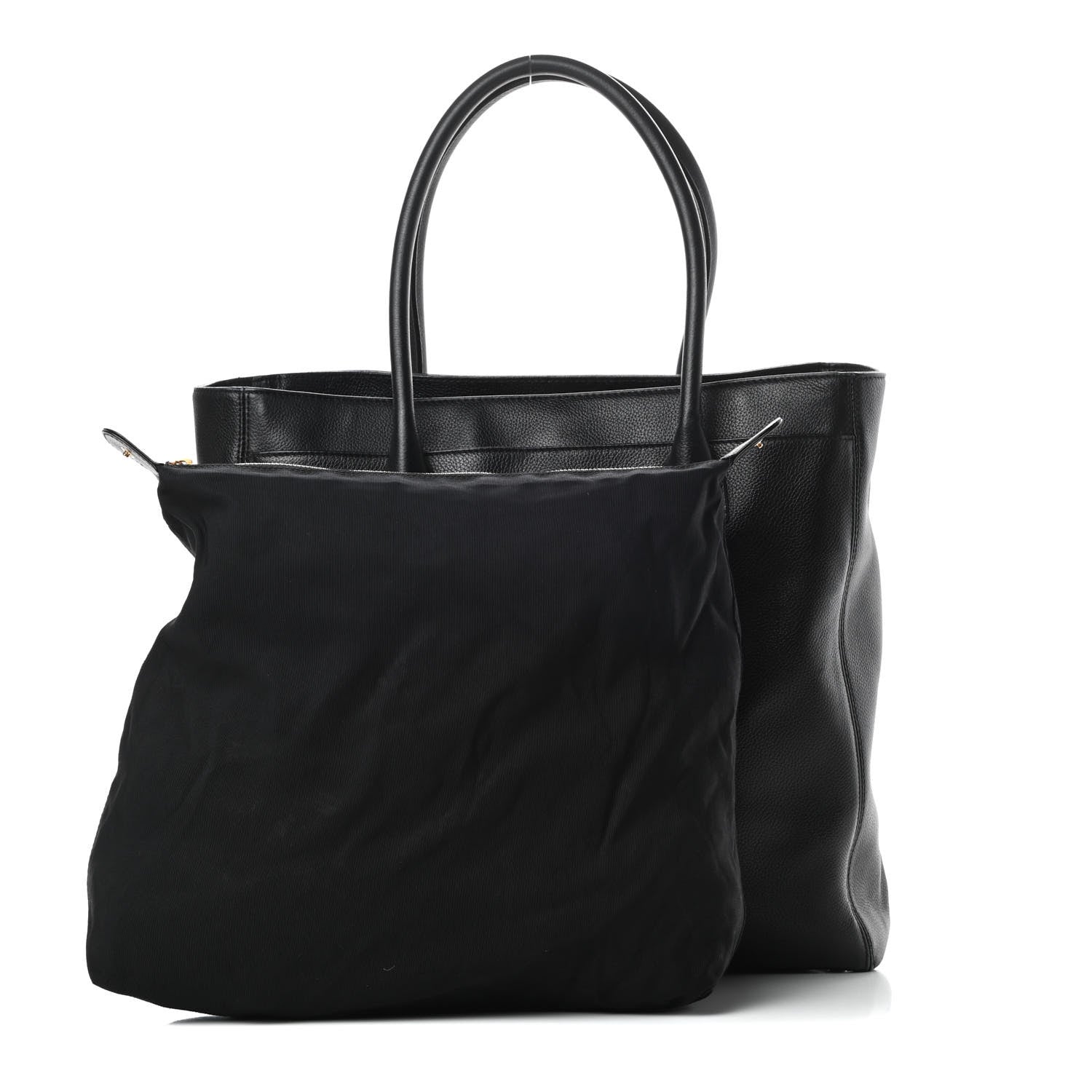 Chanel Calfskin Tall Cerf Tote Black 3 of 22