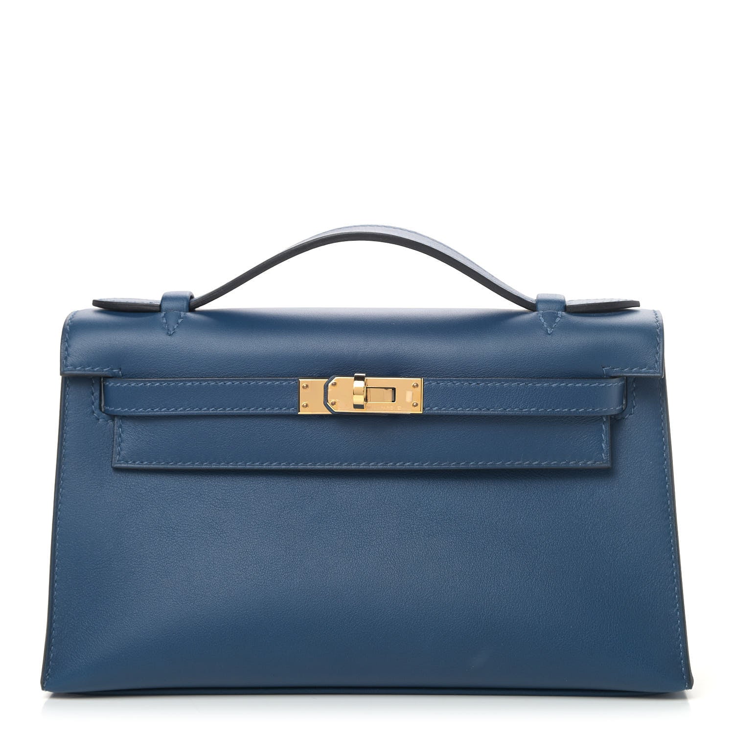 Hermes Swift Kelly Pochette Clutch Deep Bleu 1 of 9