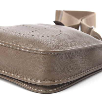 Hermes Taurillon Clemence Evelyne III PM Etoupe 9 of 10