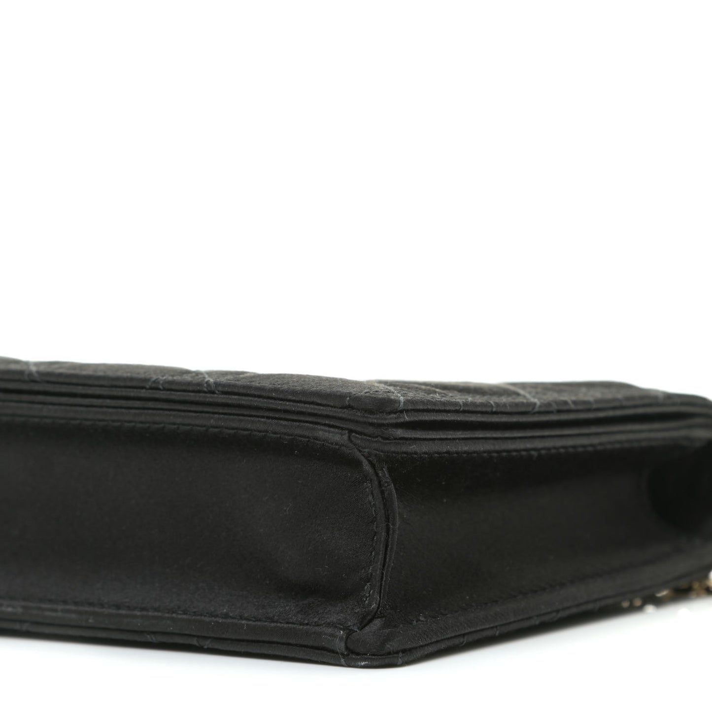 Satin Cannage Lady Dior Clutch Black
