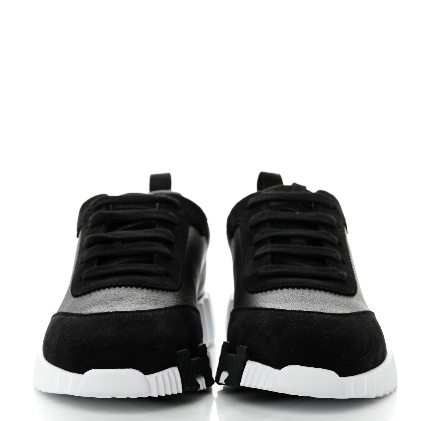 Goatskin Suede Goatskin Bouncing Sneakers 37 Black