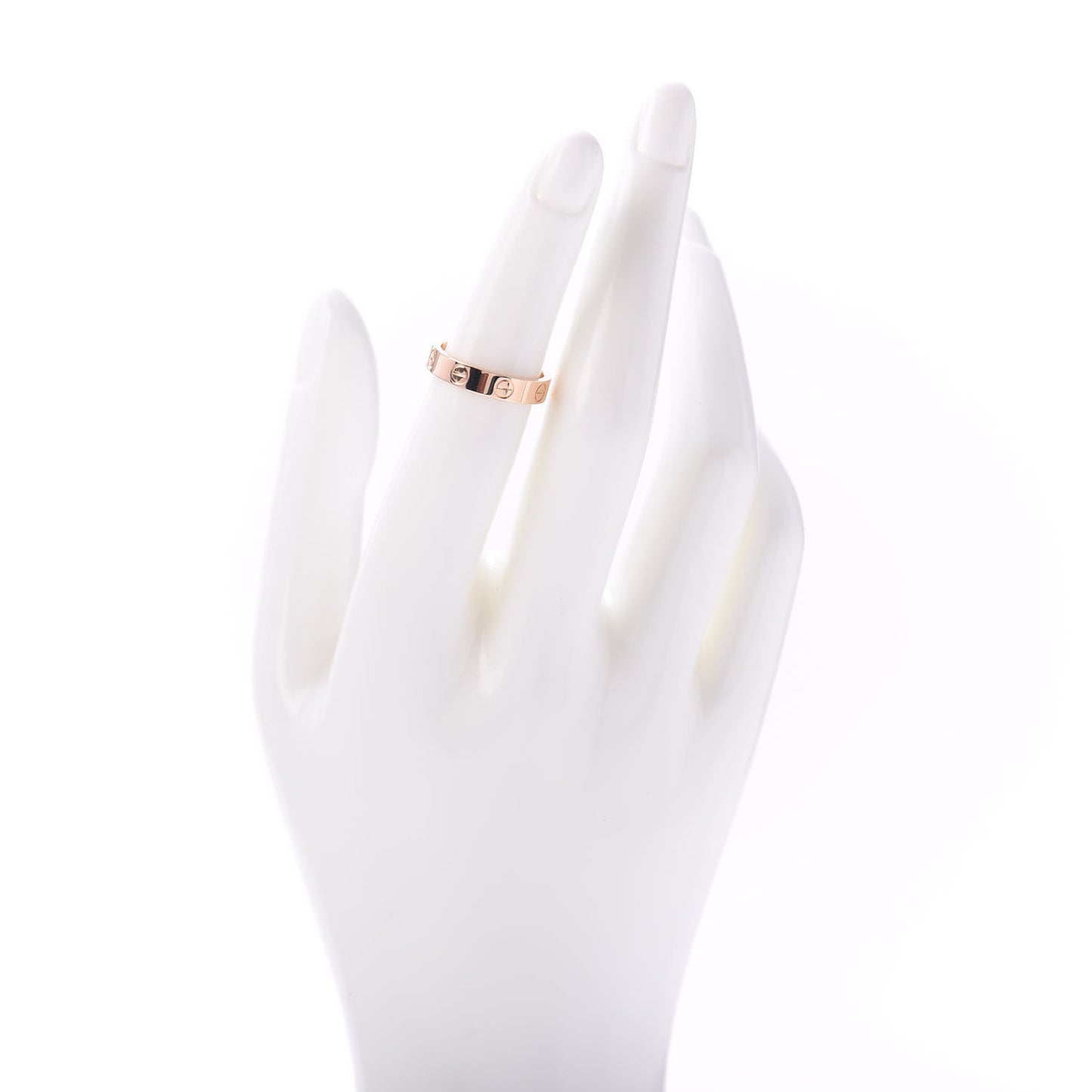 18K Pink Gold 3.5mm LOVE Wedding Band Ring 49 4.75