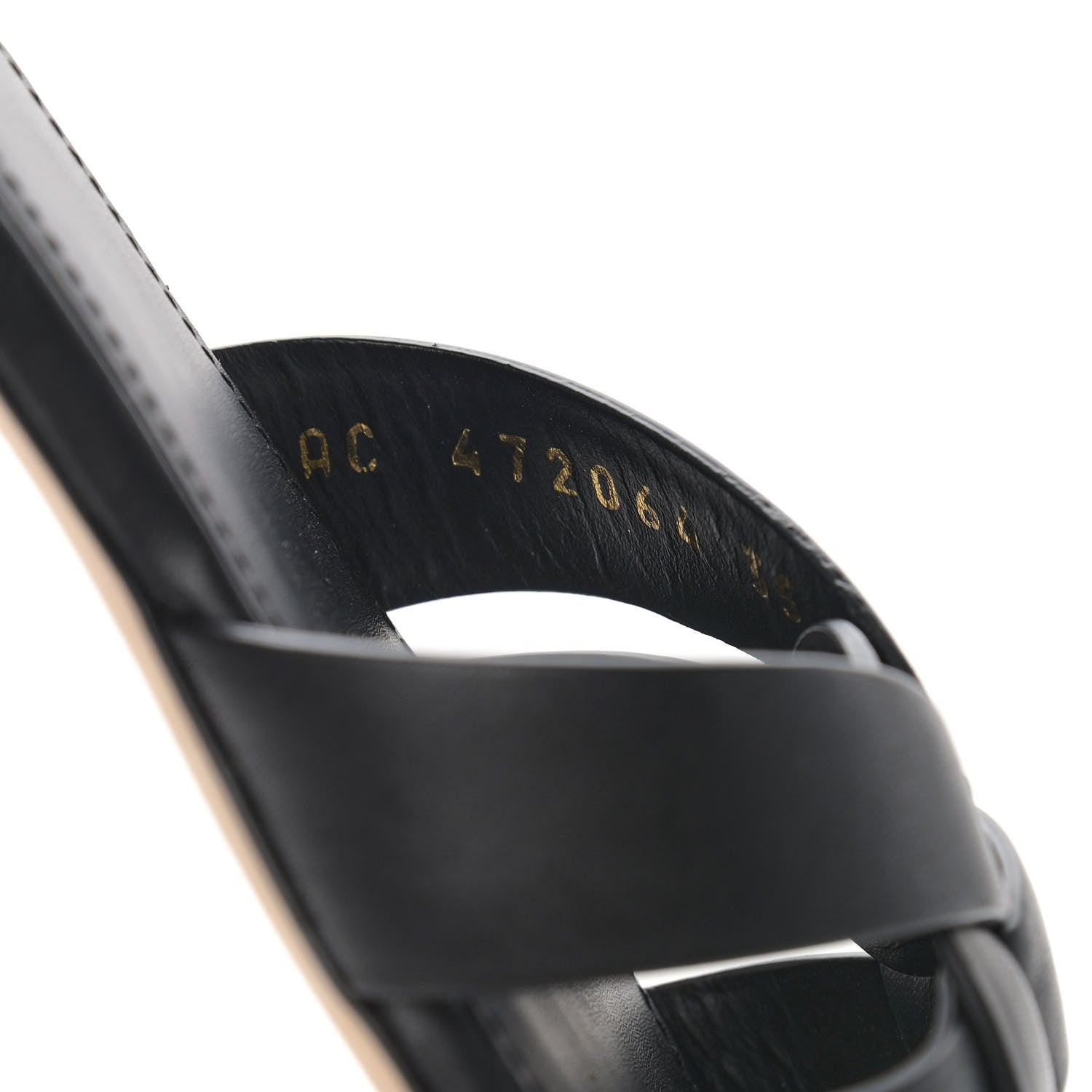 Saint Laurent Calfskin Nu Pied 05 Slide Sandals 35 Black 8 of 10