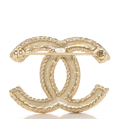 Chanel Crystal CC Brooch Light Gold 3 of 4