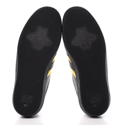 Gucci X DAPPER DAN Calfskin Laminated Ayers GG Micro Monogram Womens G74 Sneakers 36.5 Black Gold 5 of 9