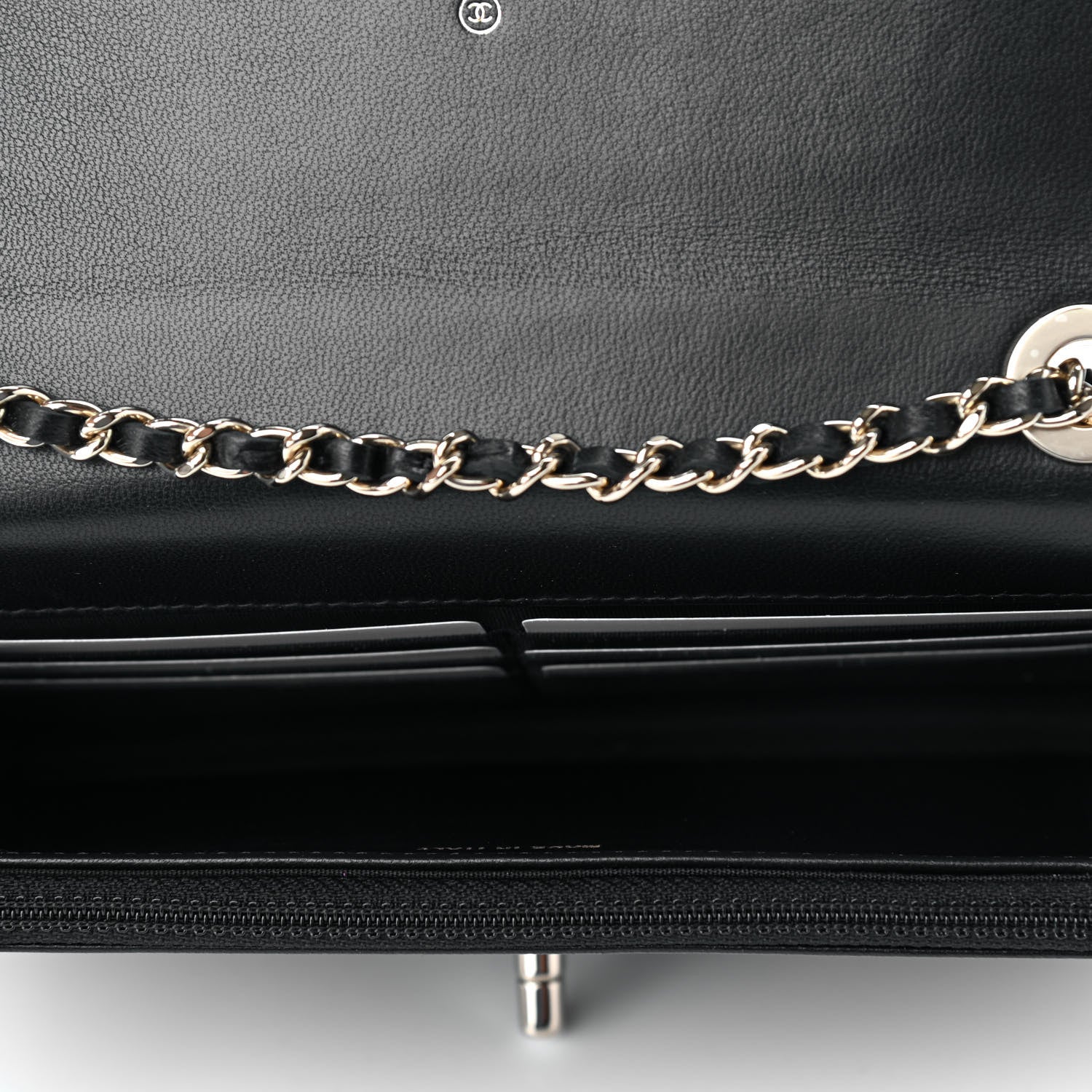 Chanel Lambskin Quilted Trendy CC Wallet On Chain WOC Black 4 of 9