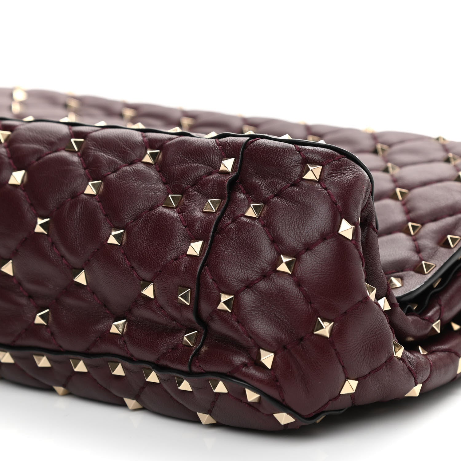 Valentino Garavani Nappa Large Rockstud Spike Shoulder Bag Rubin 8 of 8