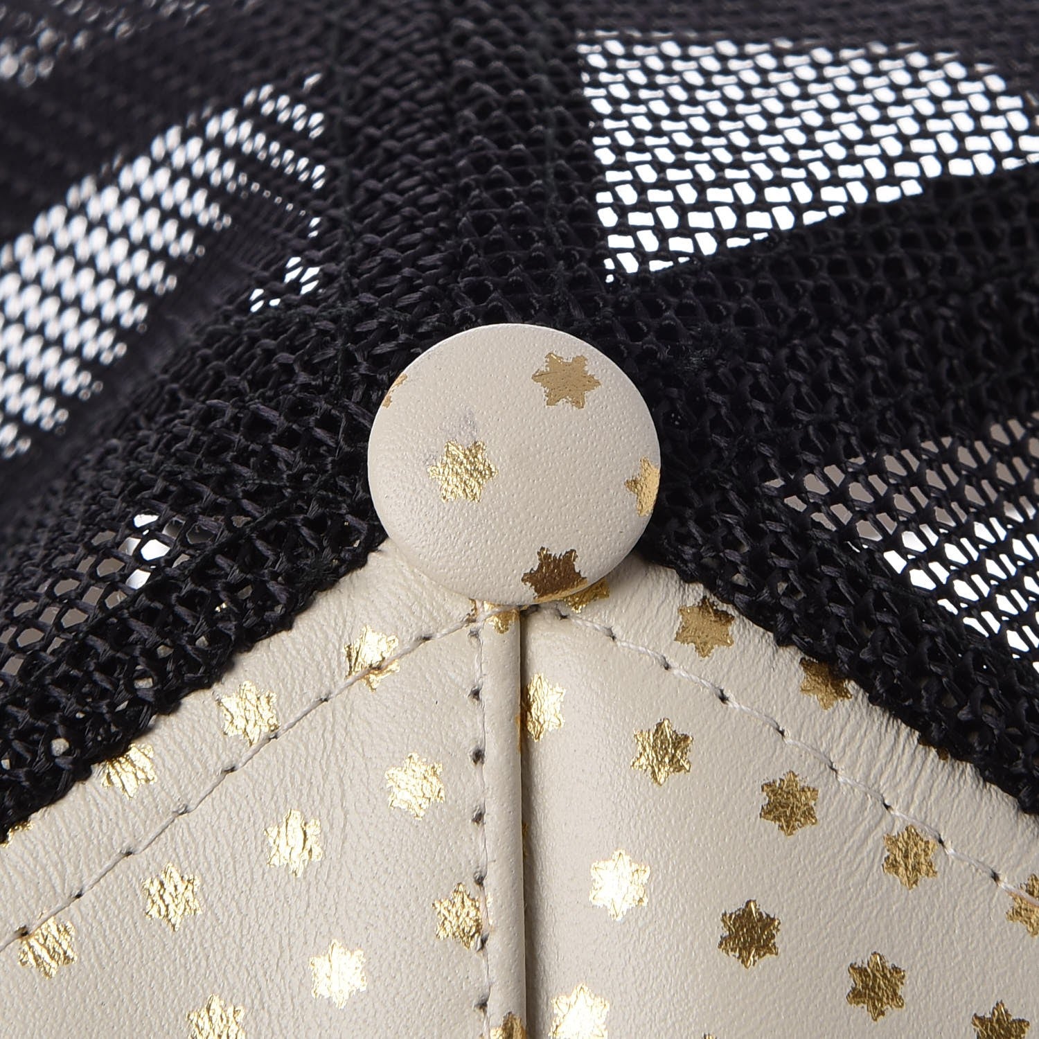 Gucci X SEGA Calfskin GUCCY Stars Baseball Hat S Mystic White Gold 11 of 11