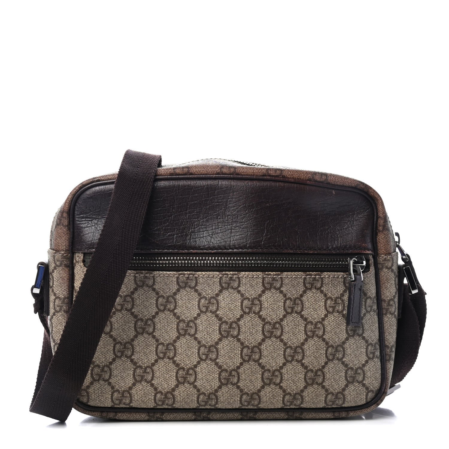 Gucci GG Plus Monogram Shoulder Bag Dark Brown 1 of 5