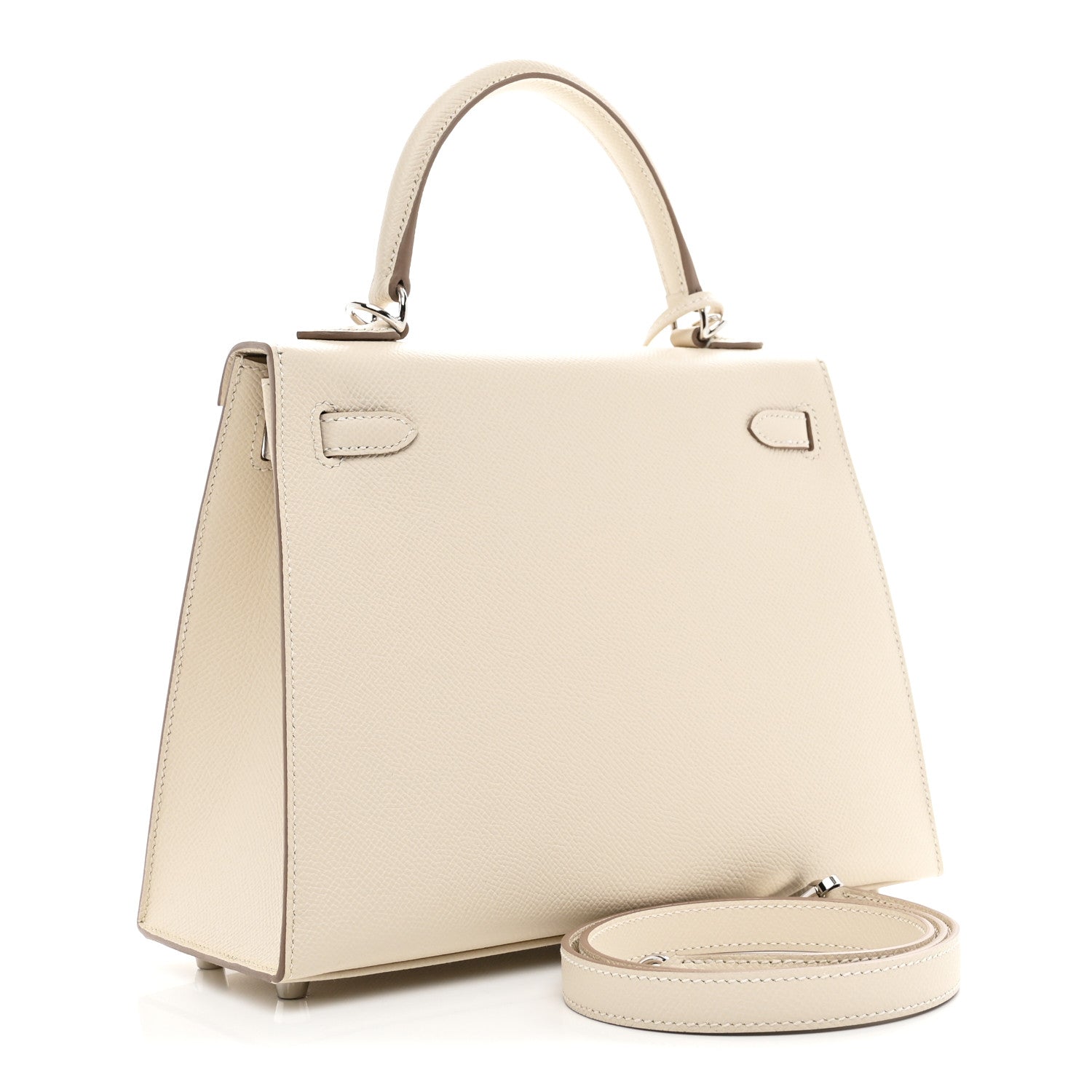 Hermes Epsom Kelly Sellier 25 Craie 3 of 11