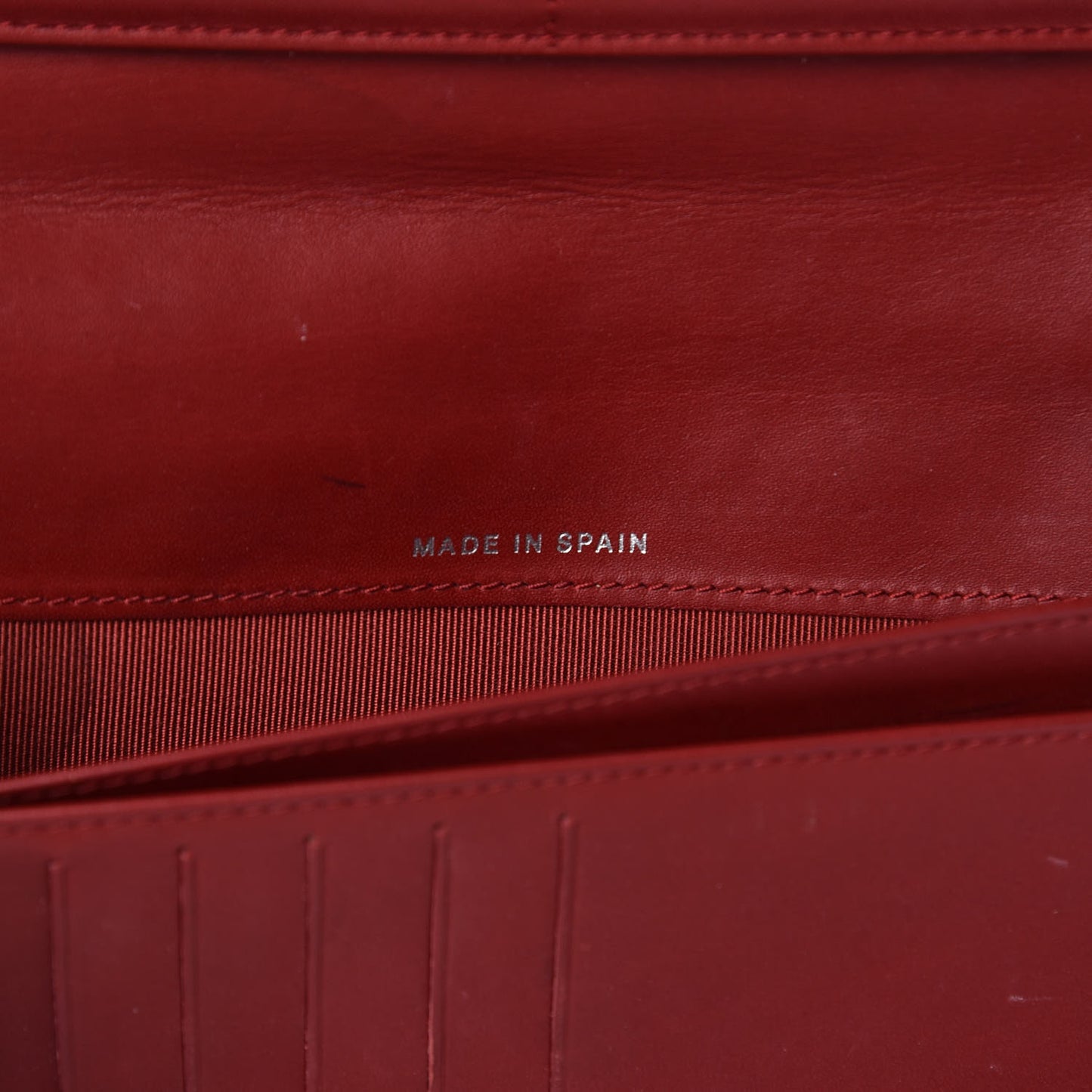 Caviar Quilted Large Zip Around Organizer Wallet Red