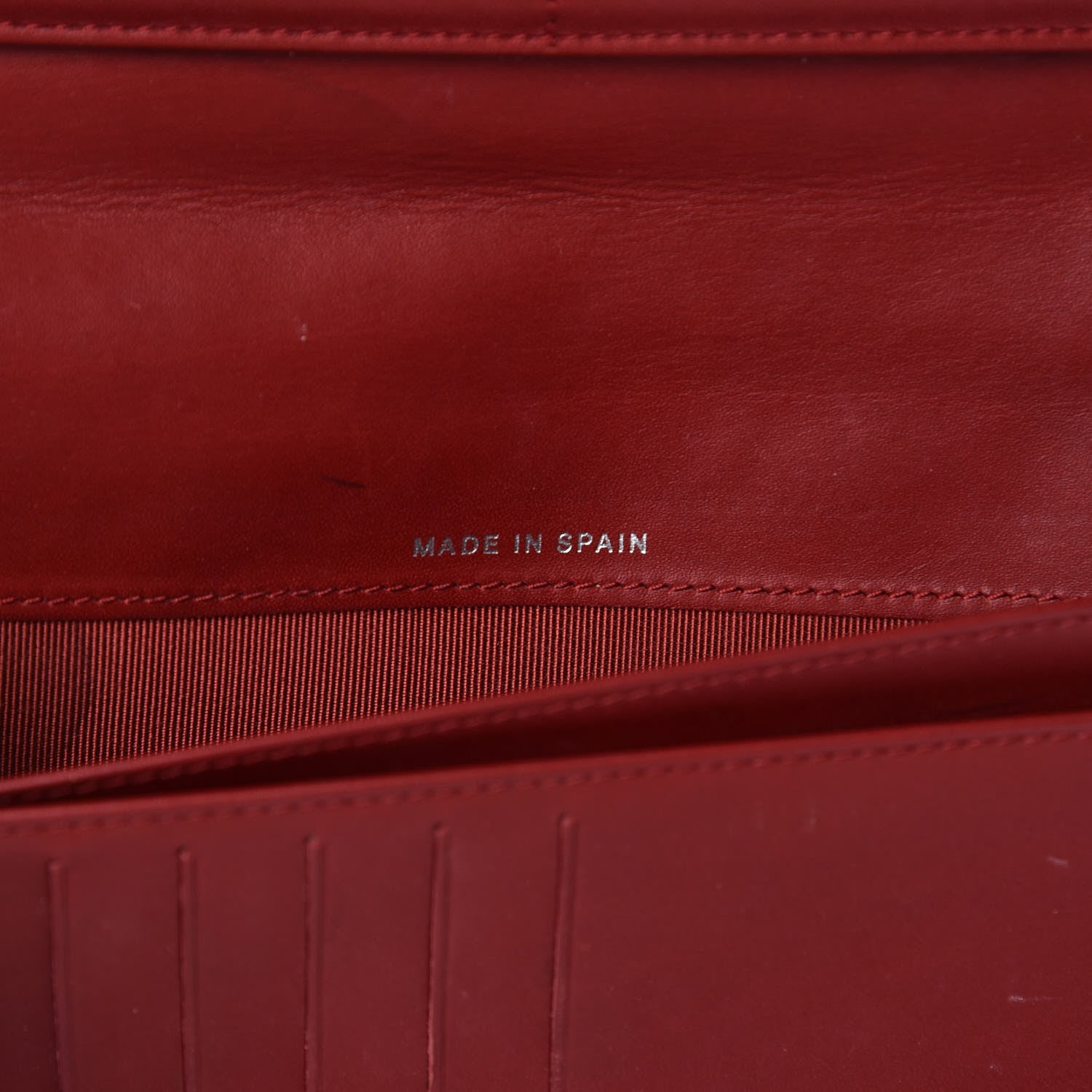 Chanel Caviar Quilted Large Zip Around Organizer Wallet Red 7 of 19