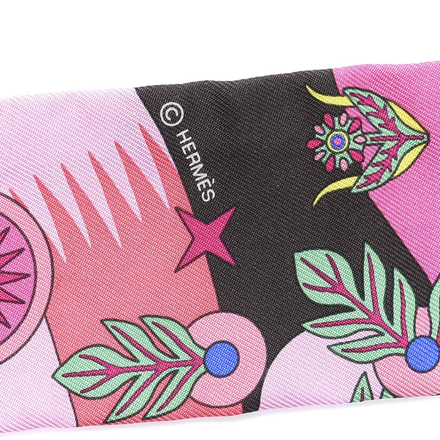 Silk La Source de Pegase Twilly Ebene Rose Vif Jaune Vif