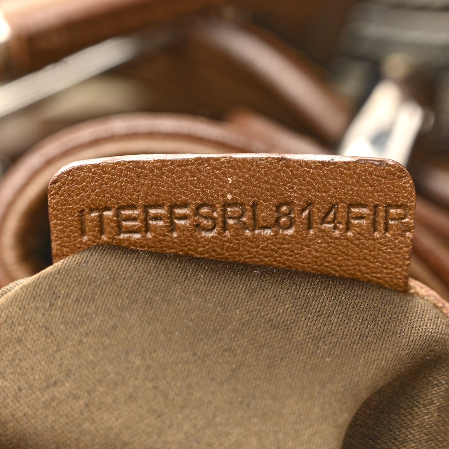 Bridle Calfskin House Check Sliced Beaton Tote Brown Ochre