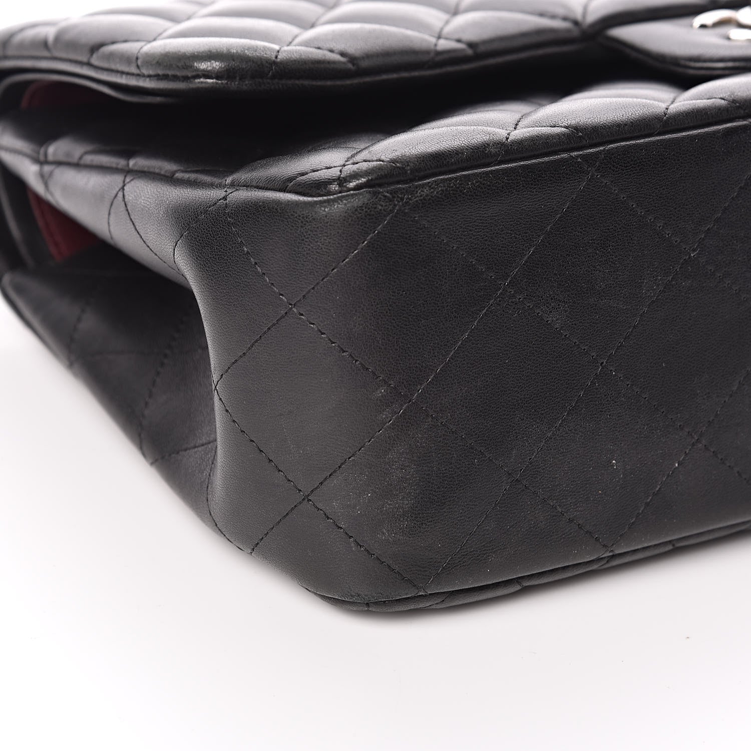 Chanel Lambskin Quilted Jumbo Double Flap Black 8 of 12