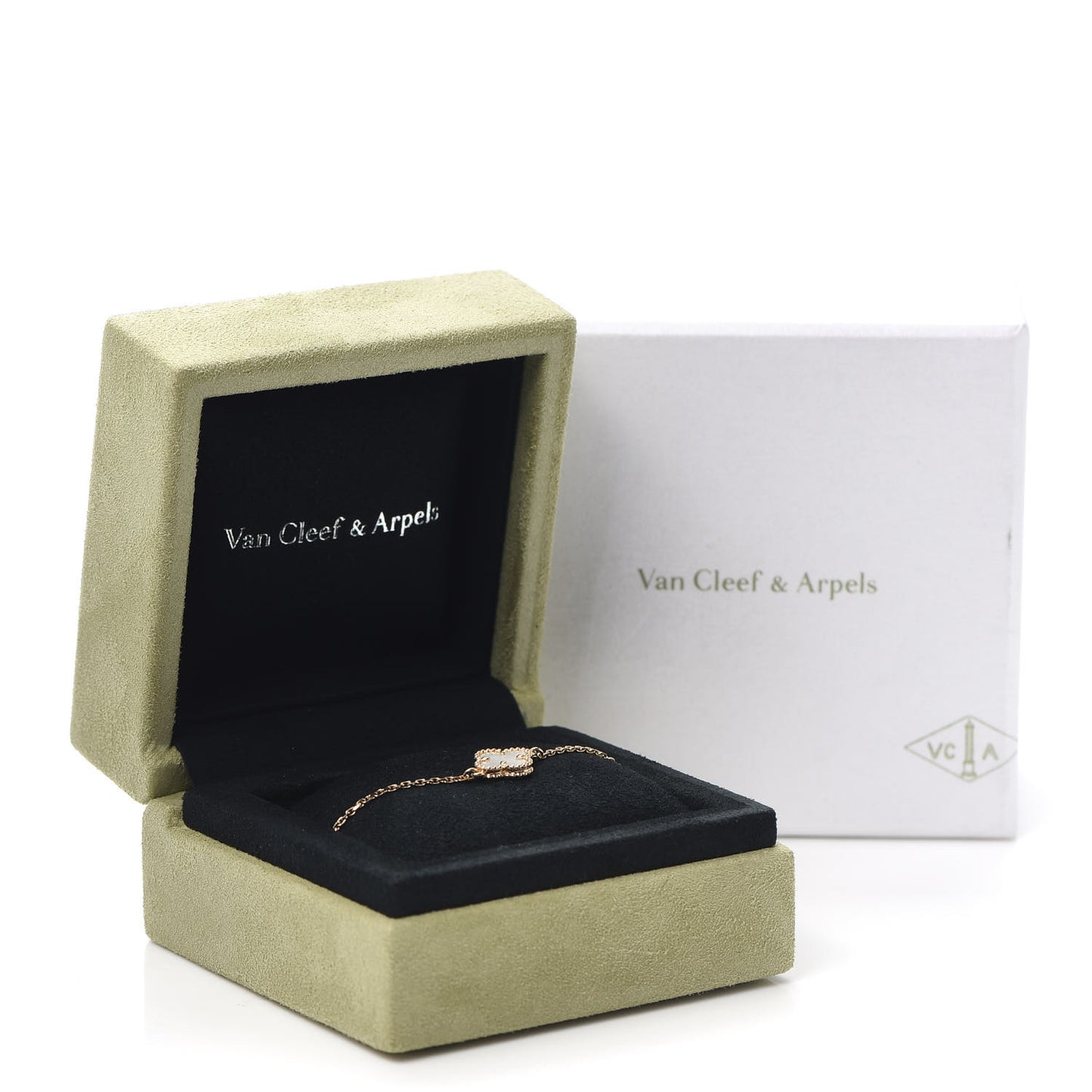 18K Yellow Gold Mother of Pearl Sweet Alhambra Bracelet
