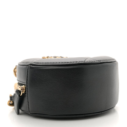 Chanel Lambskin Quilted Chanel 19 Round Clutch With Chain Black 4 of 11