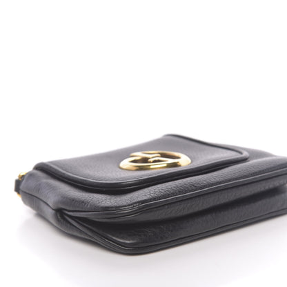Gucci Pebbled Calfskin Small 1973 Chain Shoulder Bag Black 8 of 10
