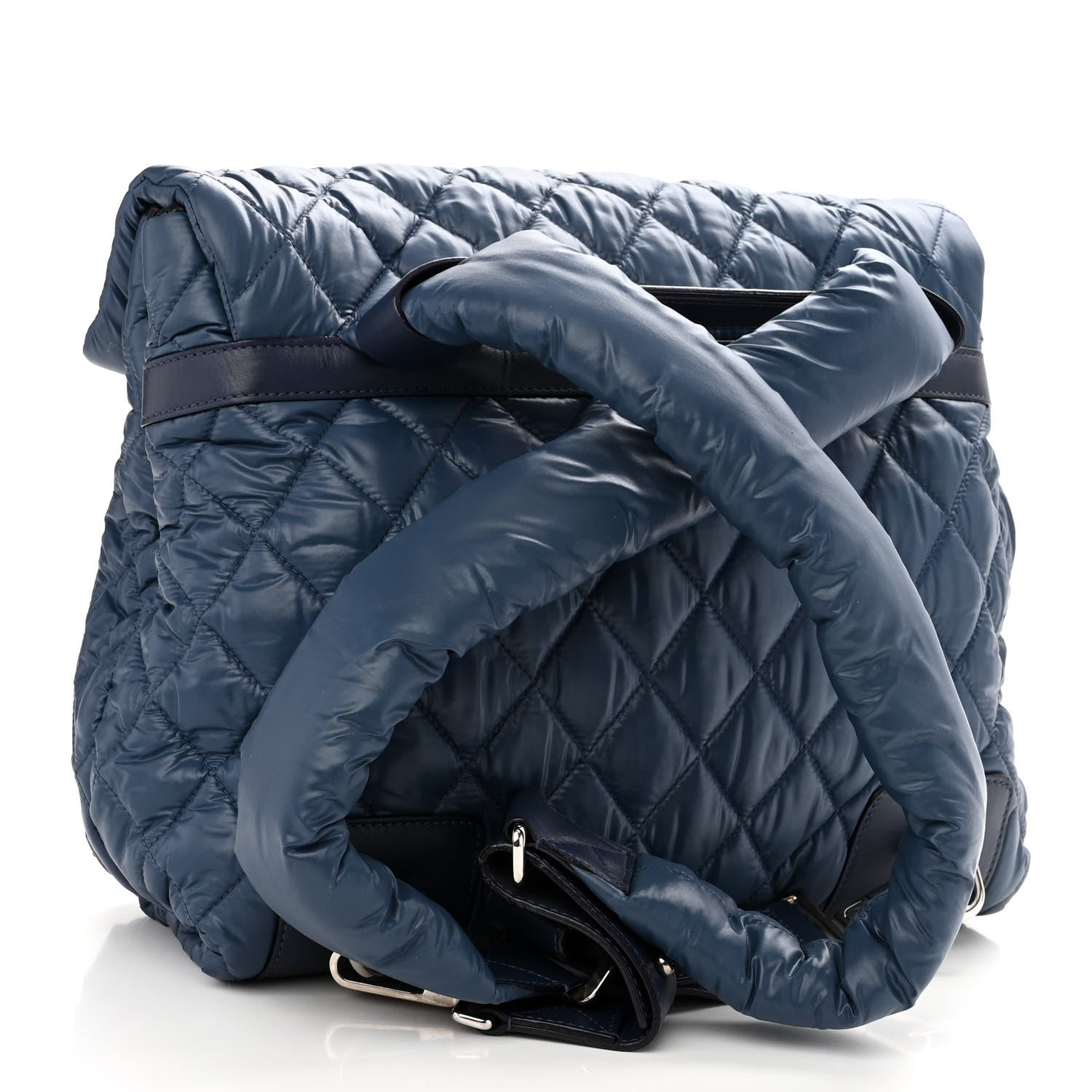 Chanel Nylon Quilted Coco Cocoon Backpack Blue 3 of 10