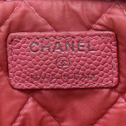 Chanel Caviar Quilted Medium Cosmetic Case Pink 6 of 9