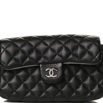 Chanel Calfskin Quilted CC Uniform Flap Belt Bag Black 7 of 11