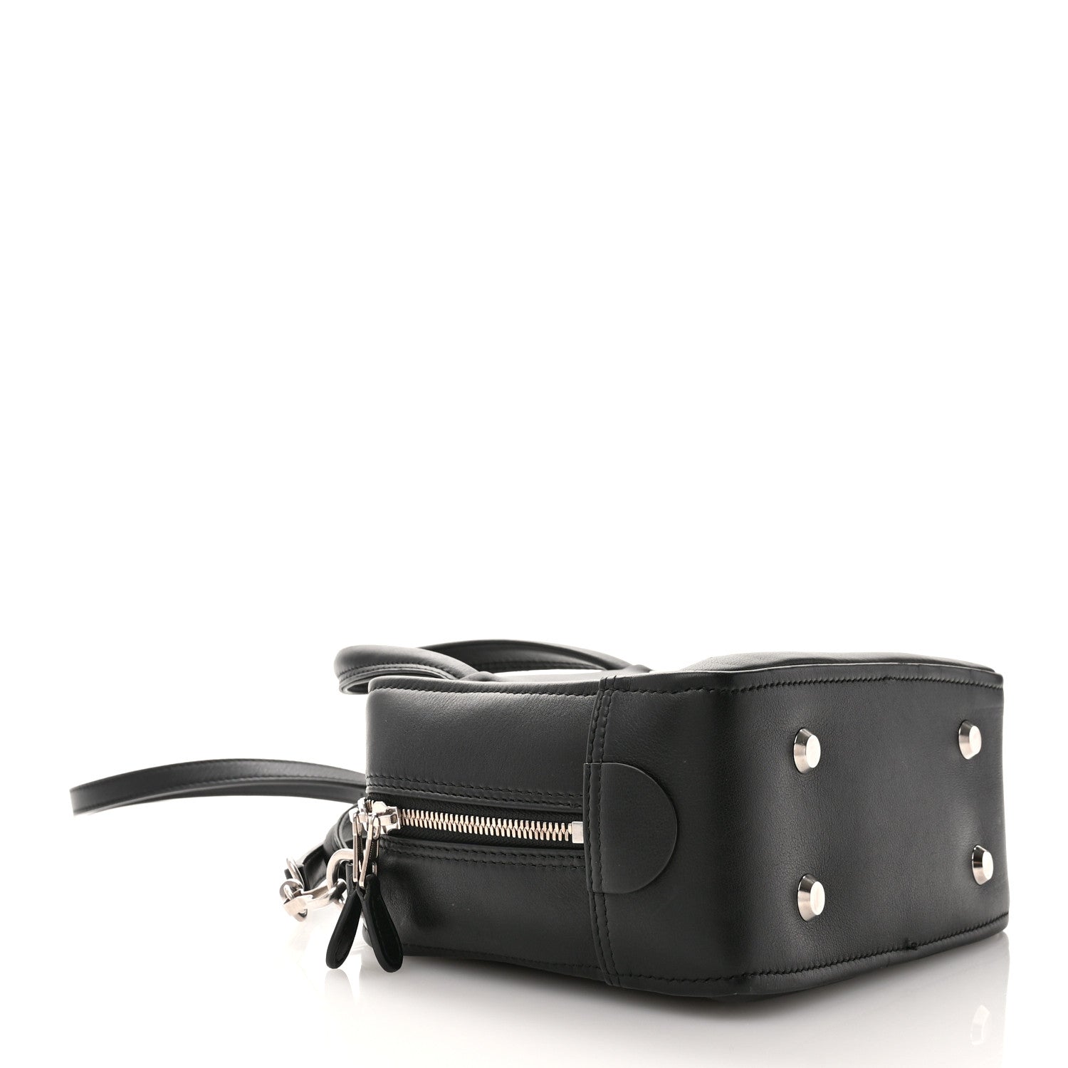 Balenciaga Shiny Day Calfskin XS Triangle Square Bag Black 4 of 11