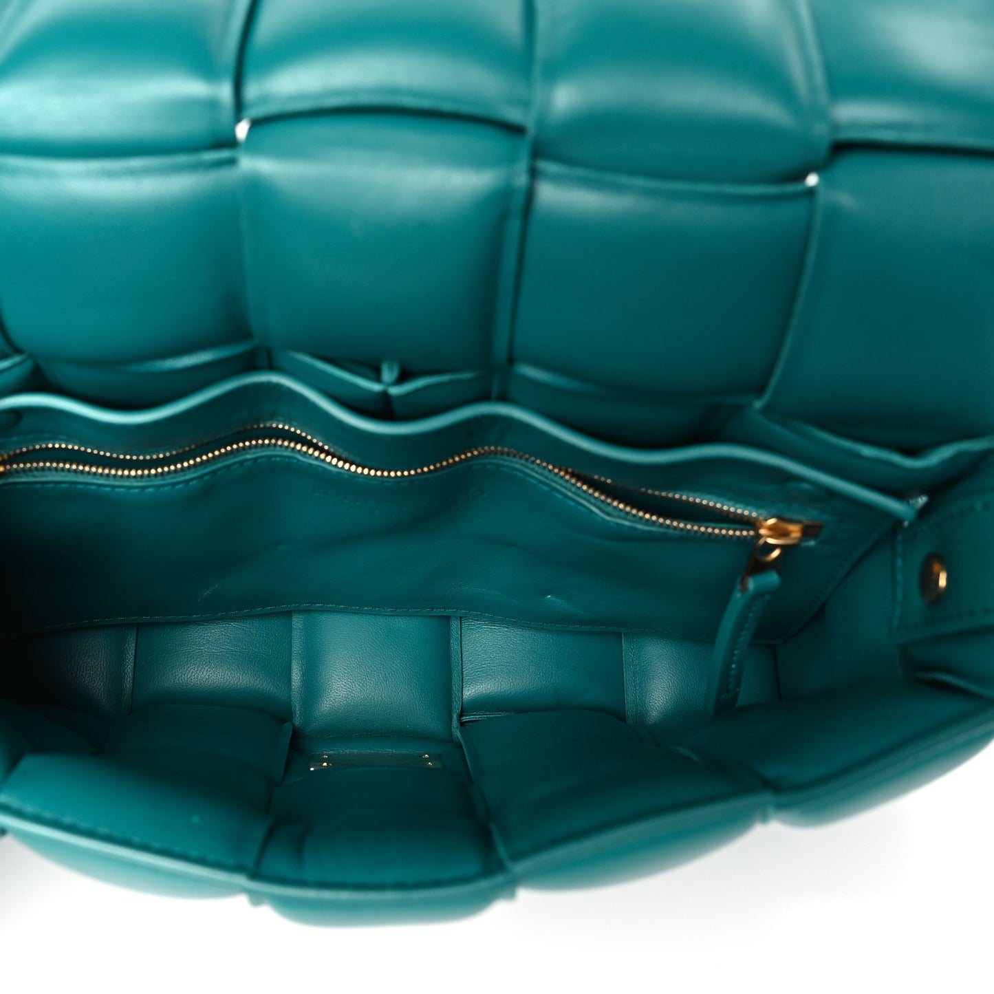 Nappa Maxi Intreccio Padded Cassette Crossbody Bag Mallard
