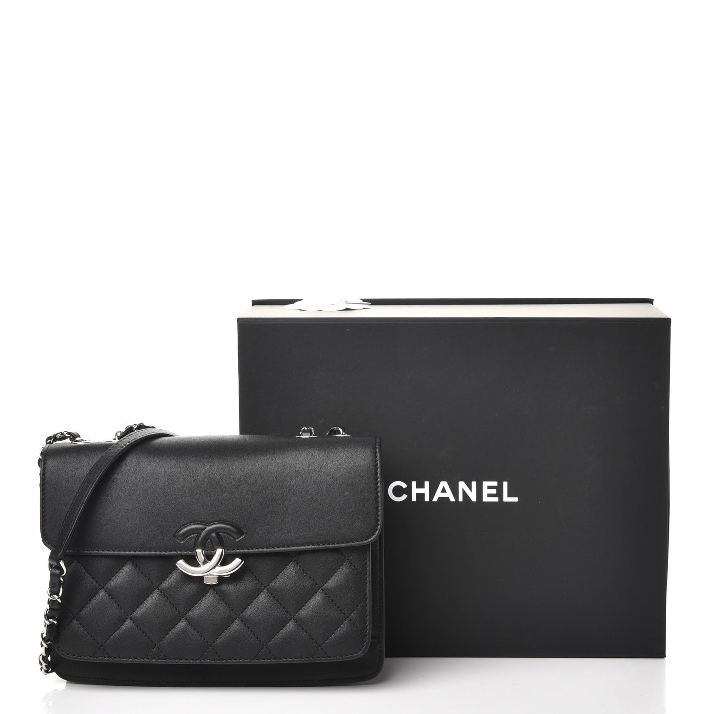 Lambskin Quilted Mini Urban Companion Flap Black