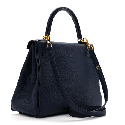 Hermes Togo Kelly Retourne 28 Bleu Nuit 3 of 11