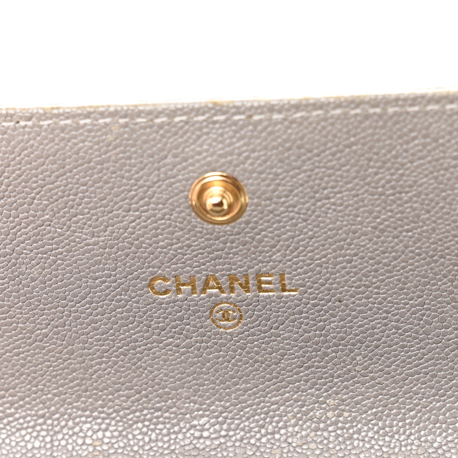 Chanel Caviar Quilted Medium Boy Flap Wallet Grey 6 of 11