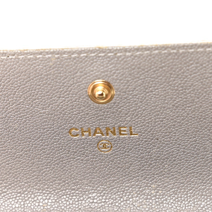 Chanel Caviar Quilted Medium Boy Flap Wallet Grey 6 of 11