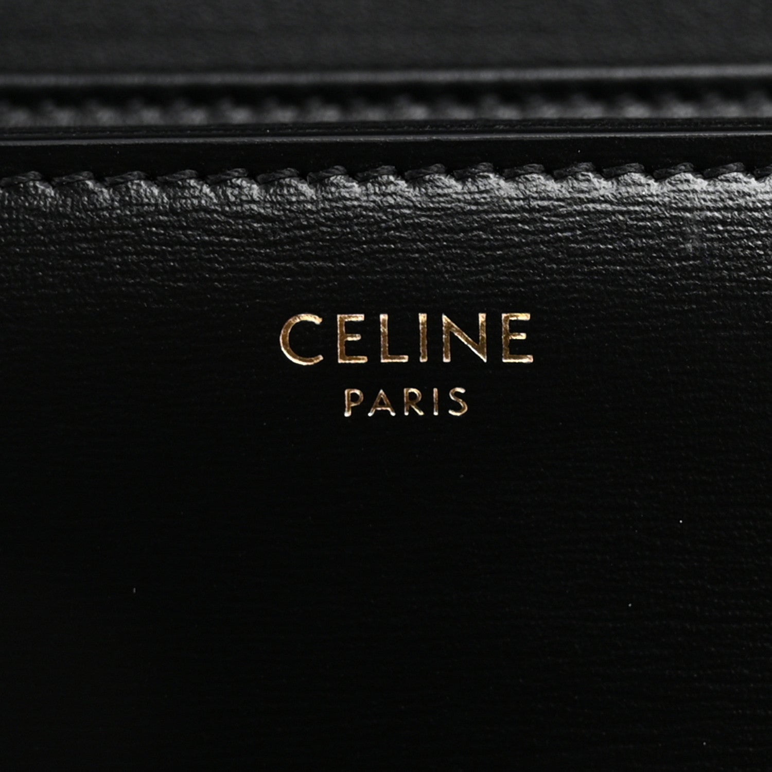 Celine Shiny Calfskin Teen Triomphe Black 6 of 10
