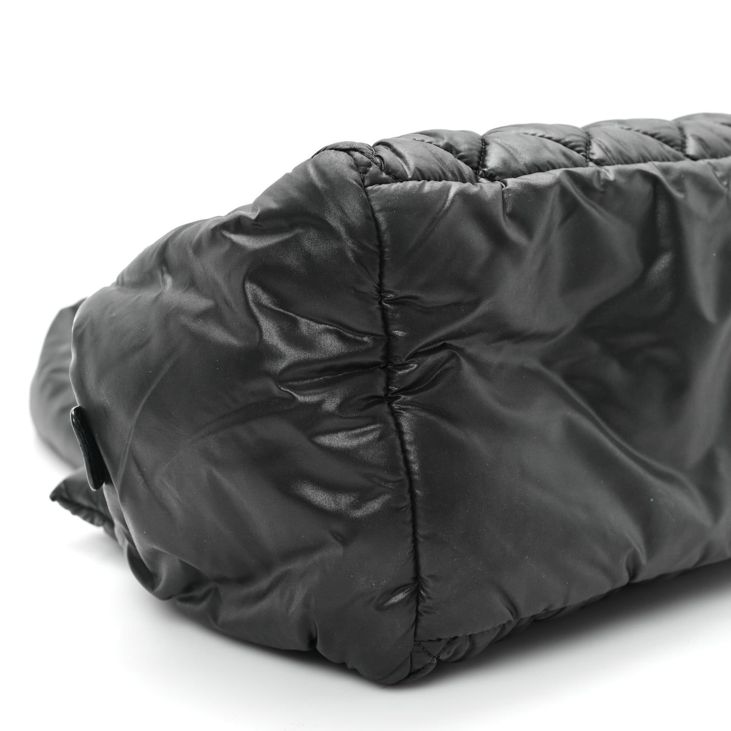 Nylon Coco Cocoon Zipped Tote Black